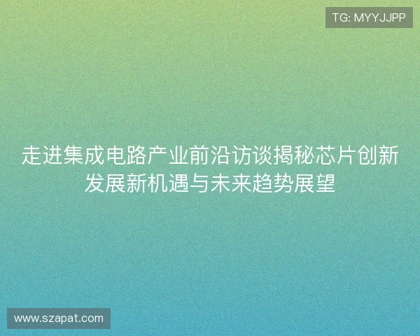 走进集成电路产业前沿访谈揭秘芯片创新发展新机遇与未来趋势展望
